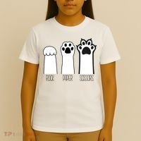 Funny Cat Rock Paper Scissors Cat Paws Cat Lover T-Shirt thumb 4
