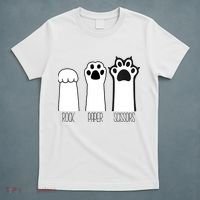 Funny Cat Rock Paper Scissors Cat Paws Cat Lover T-Shirt thumb 5
