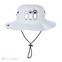 Funny Cat Rock Paper Scissors Cat Paws Cat Lover Bucket Hat thumb 0