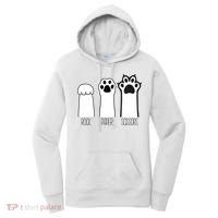 Funny Cat Rock Paper Scissors Cat Paws Cat Lover Women's Hoodie thumb 0