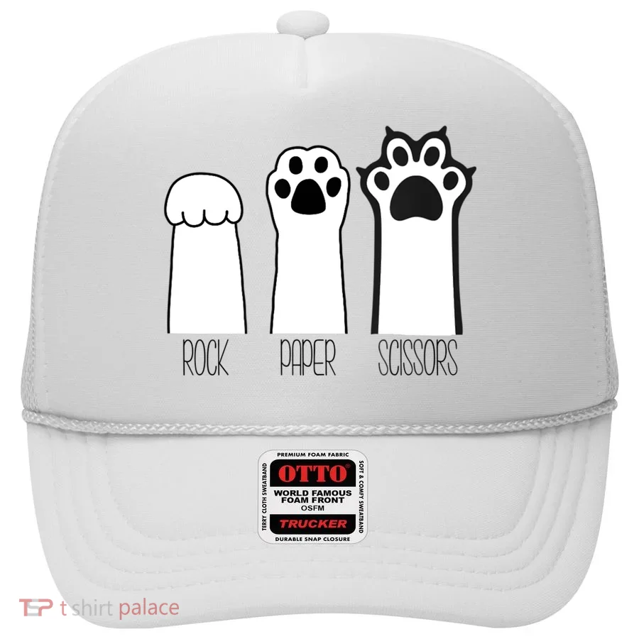Funny Cat Rock Paper Scissors Cat Paws Cat Lover Hat