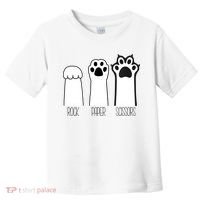 Funny Cat Rock Paper Scissors Cat Paws Cat Lover Toddler T-Shirt thumb 0