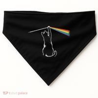 Funny Cat Rock Music Gift Funny Cat USA-Made Doggie Bandana thumb 0