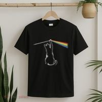 Funny Cat Rock Music Gift Funny Cat T-Shirt thumb 2
