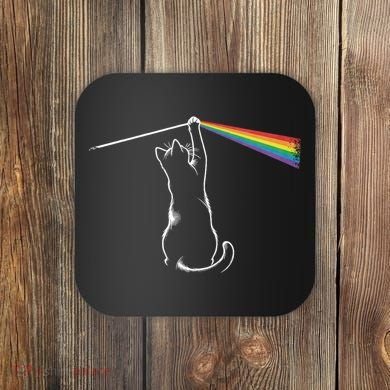 Funny Cat Rock Music Gift Funny Cat Coaster
