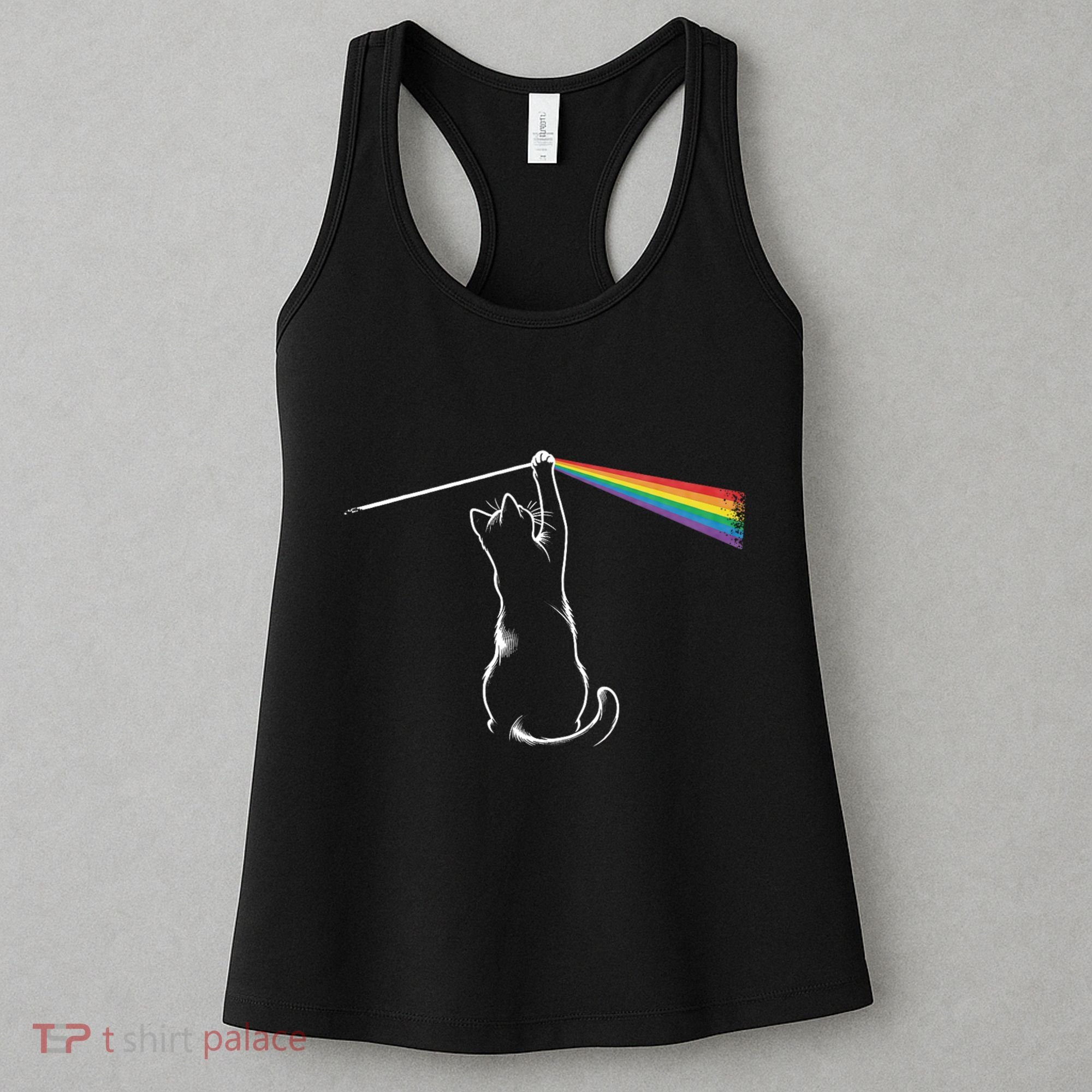 Funny Cat Rock Music Gift Funny Cat Women's Tank Top