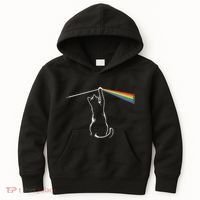 Funny Cat Rock Music Gift Funny Cat Kids Hoodie thumb 0