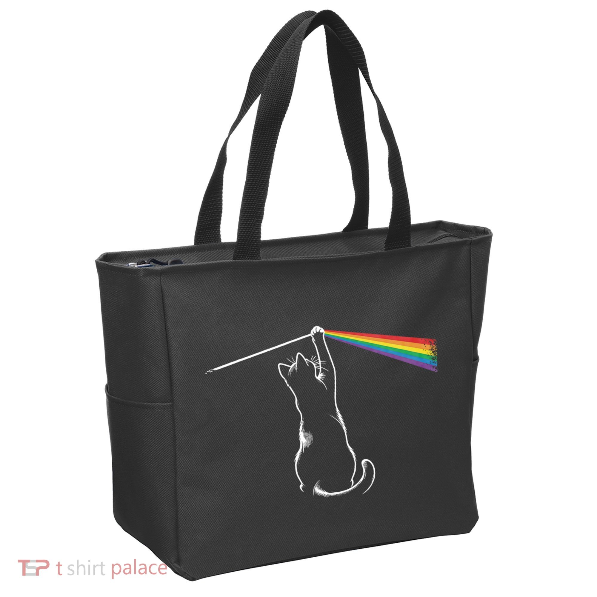 Funny Cat Rock Music Gift Funny Cat Tote Bag