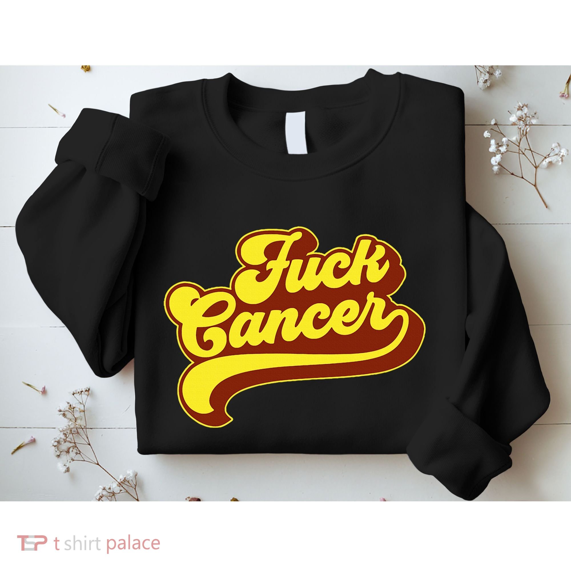 Fuck Cancer Retro 70s Gift For Cancer Survivor Sweatshirt