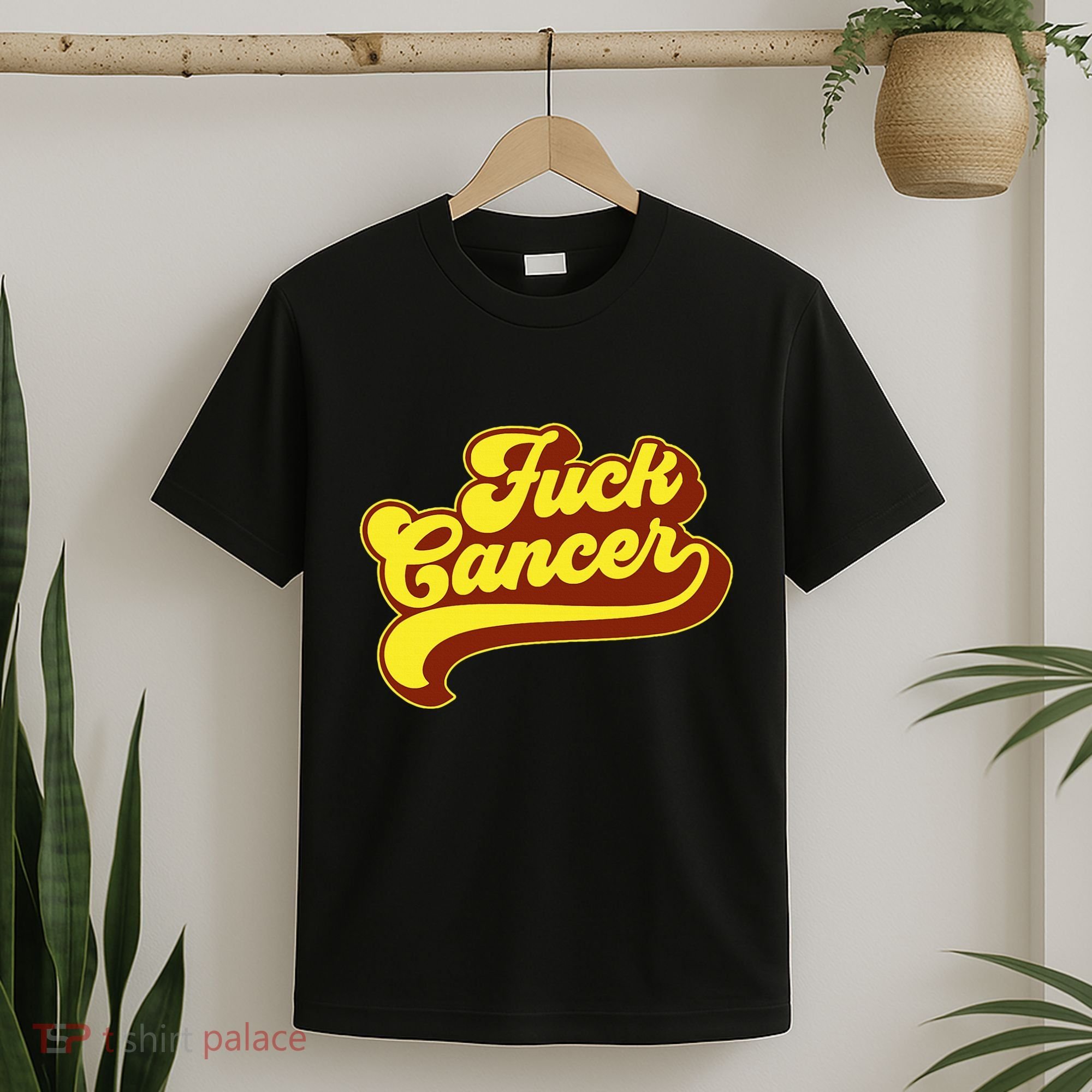 Fuck Cancer Retro 70s Gift For Cancer Survivor T-Shirt