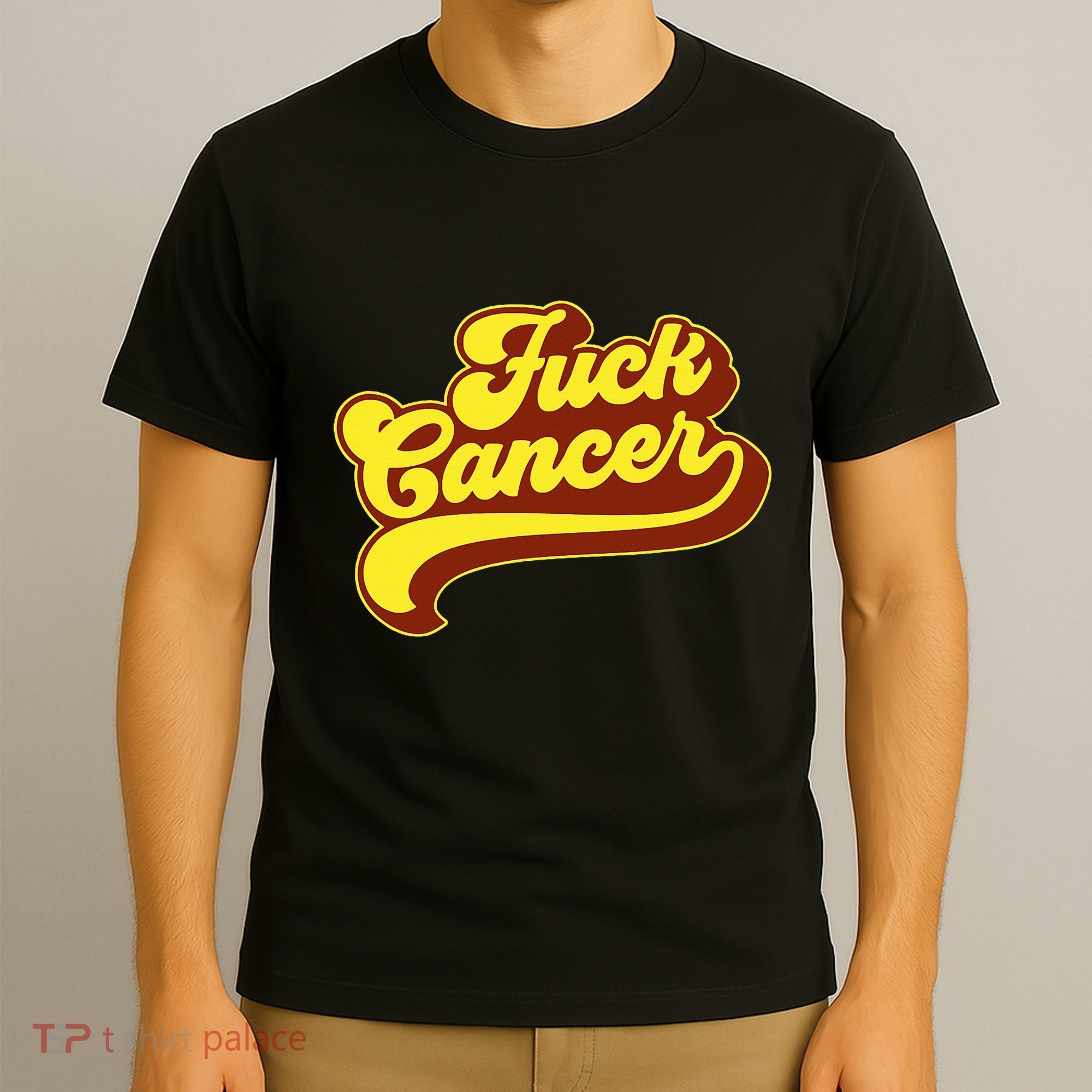 Fuck Cancer Retro 70s Gift For Cancer Survivor T-Shirt