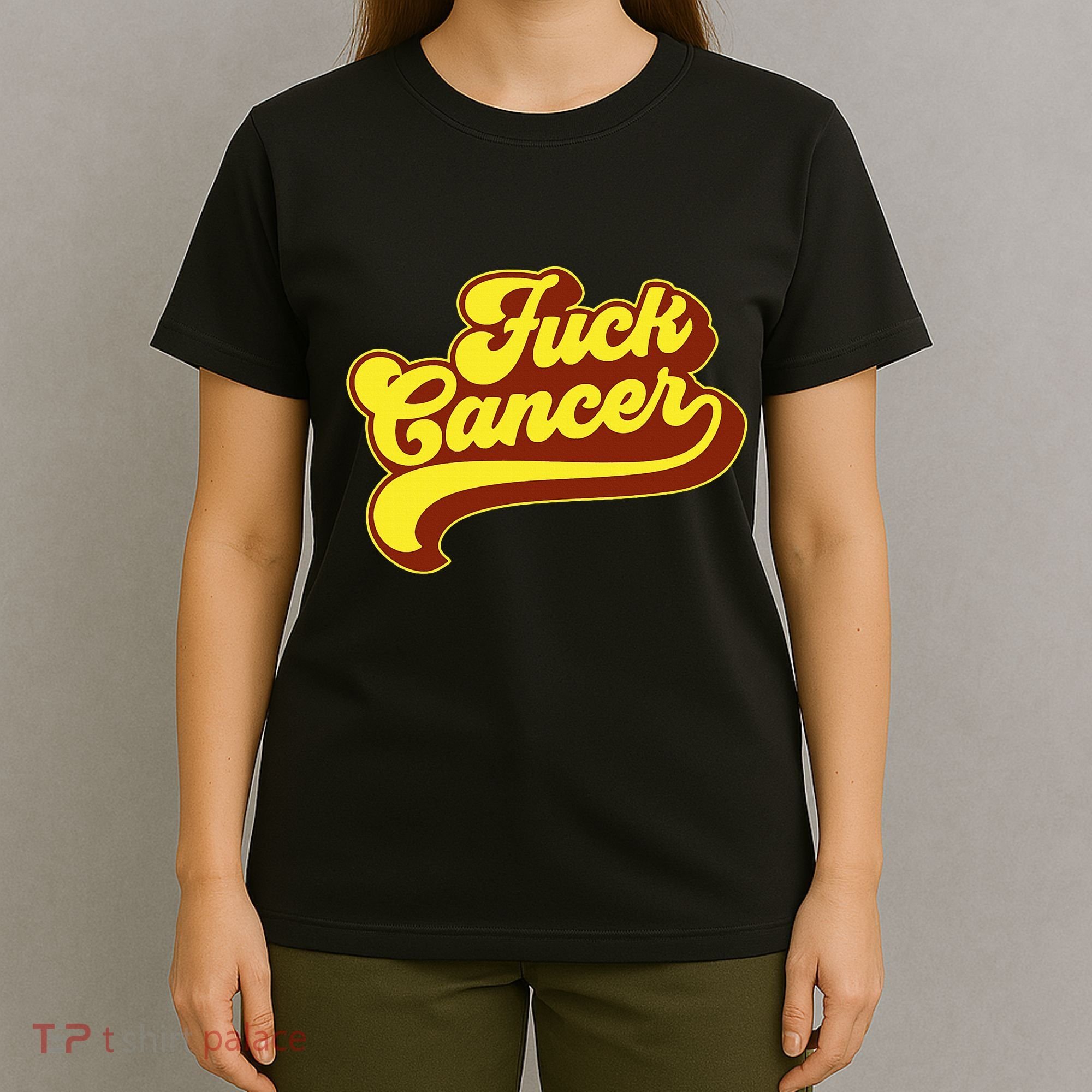 Fuck Cancer Retro 70s Gift For Cancer Survivor T-Shirt
