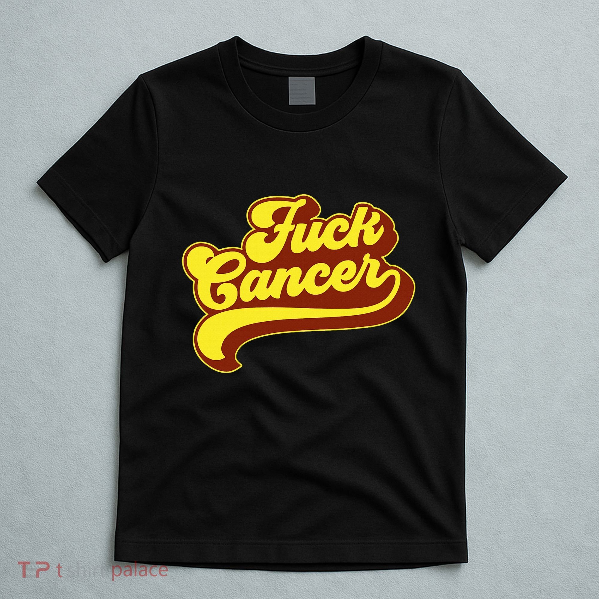 Fuck Cancer Retro 70s Gift For Cancer Survivor T-Shirt