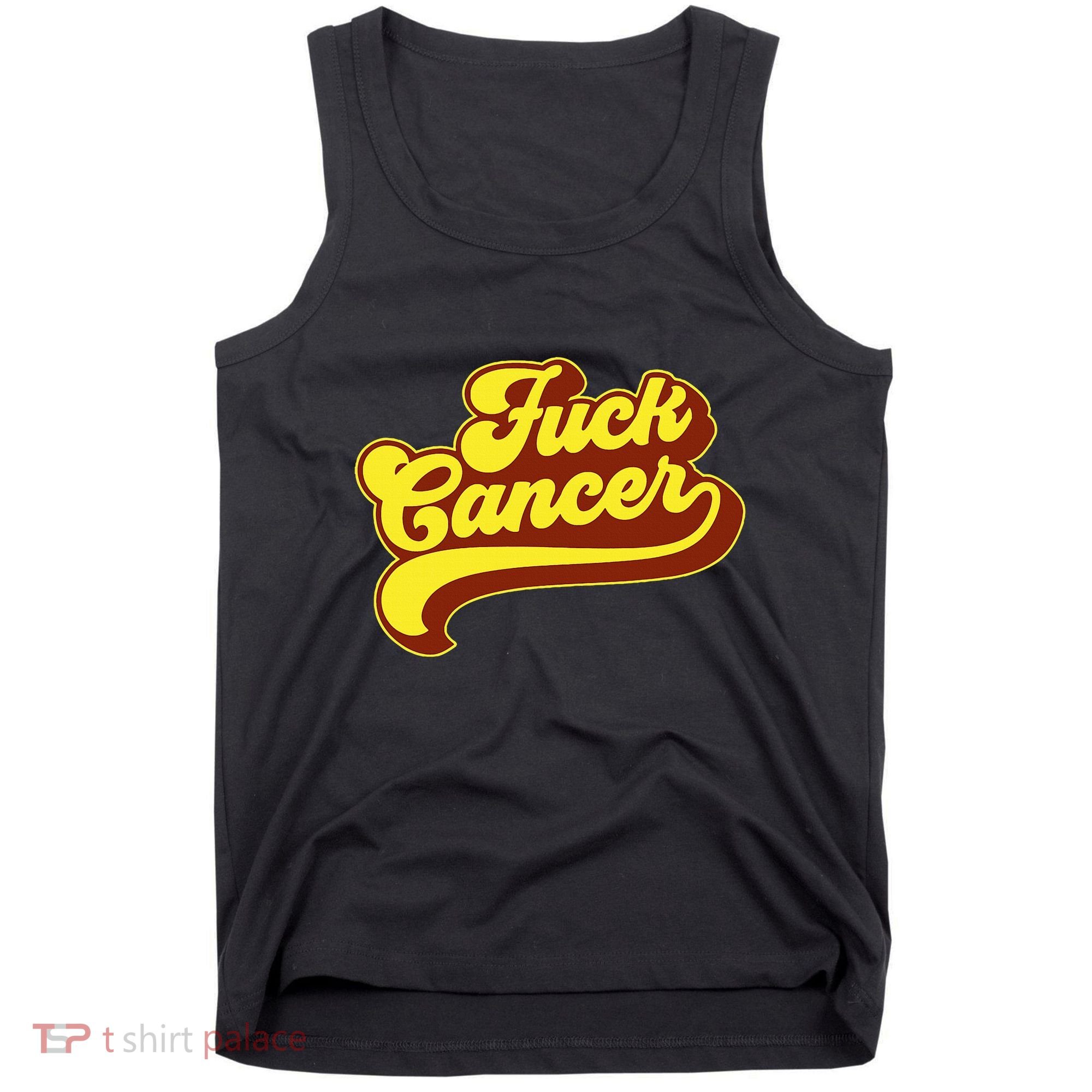 Fuck Cancer Retro 70s Gift For Cancer Survivor Tank Top