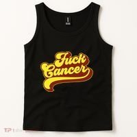 Fuck Cancer Retro 70s Gift For Cancer Survivor Tank Top thumb 2