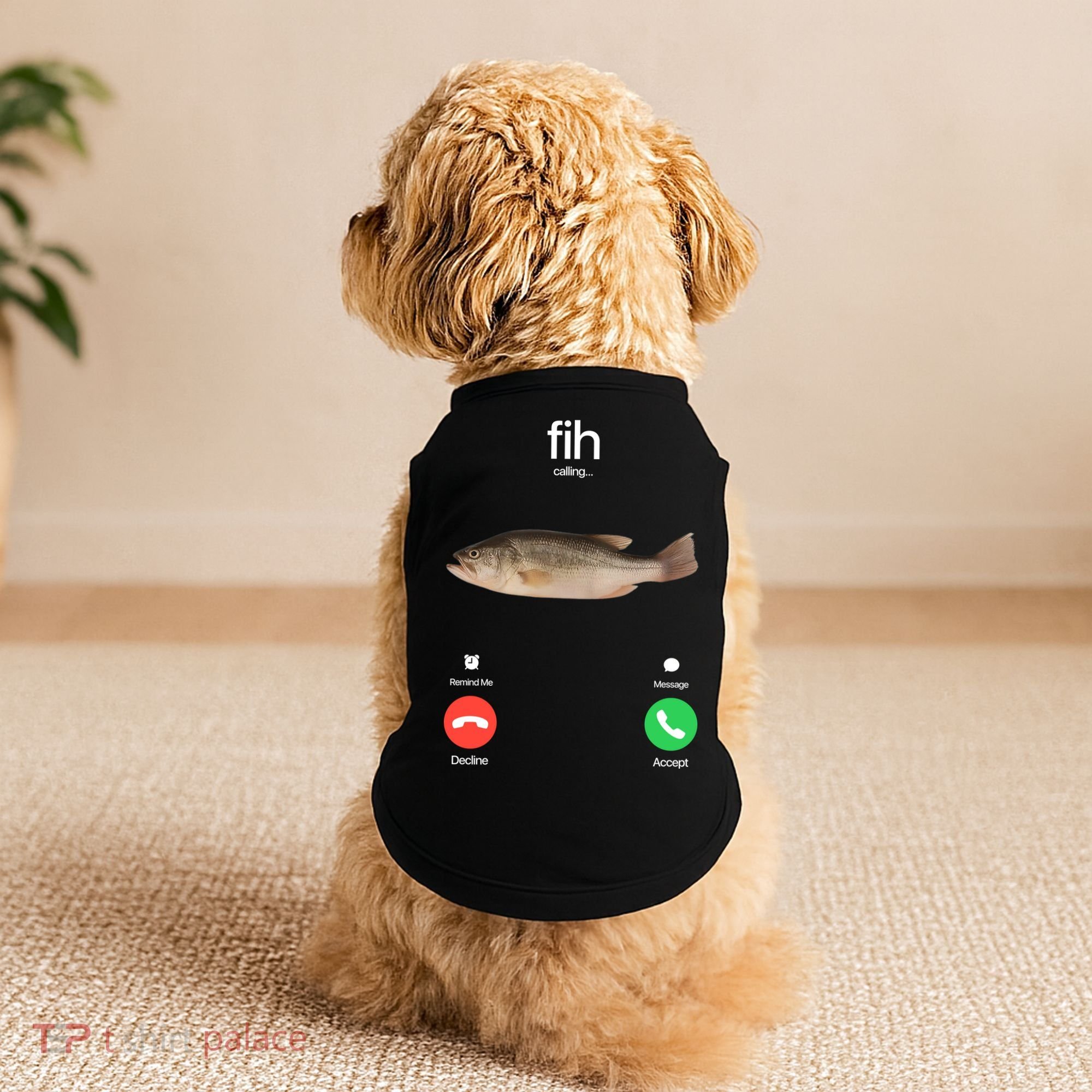 Fih Calling Remind Me Message Decline Accept Phone Call Fish Doggie Tank