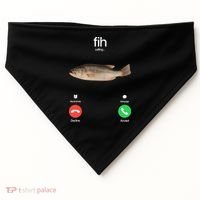 Fih Calling Remind Me Message Decline Accept Phone Call Fish USA-Made Doggie Bandana thumb 0
