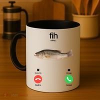 Fih Calling Remind Me Message Decline Accept Phone Call Fish Coffee Mug thumb 4