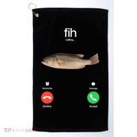 Fih Calling Remind Me Message Decline Accept Phone Call Fish Golf Towel thumb 0