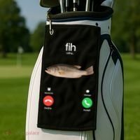 Fih Calling Remind Me Message Decline Accept Phone Call Fish Golf Towel thumb 2