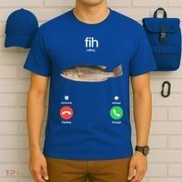 Fih Calling Remind Me Message Decline Accept Phone Call Fish T-Shirt thumb 6