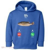 Fih Calling Remind Me Message Decline Accept Phone Call Fish Toddler Hoodie thumb 0