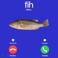 Fih Calling Remind Me Message Decline Accept Phone Call Fish Kids Long Sleeve Shirt thumb 2