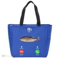 Fih Calling Remind Me Message Decline Accept Phone Call Fish Tote Bag thumb 0