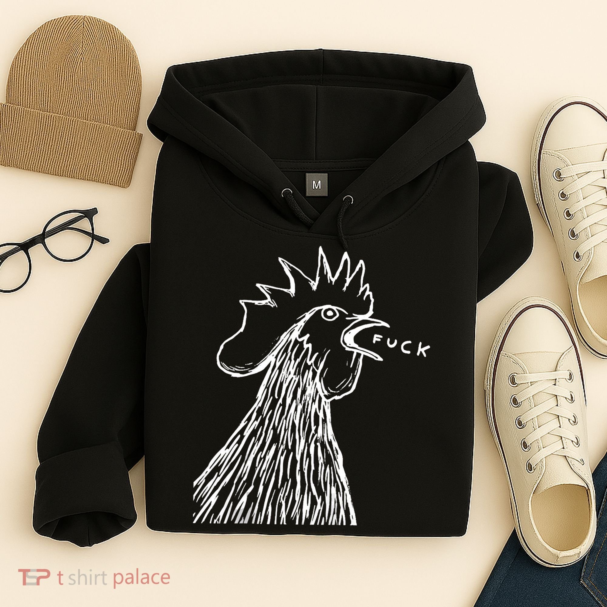Funny Chicken Rooster Saying Fuck Hoodie