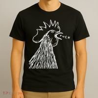Funny Chicken Rooster Saying Fuck T-Shirt thumb 3