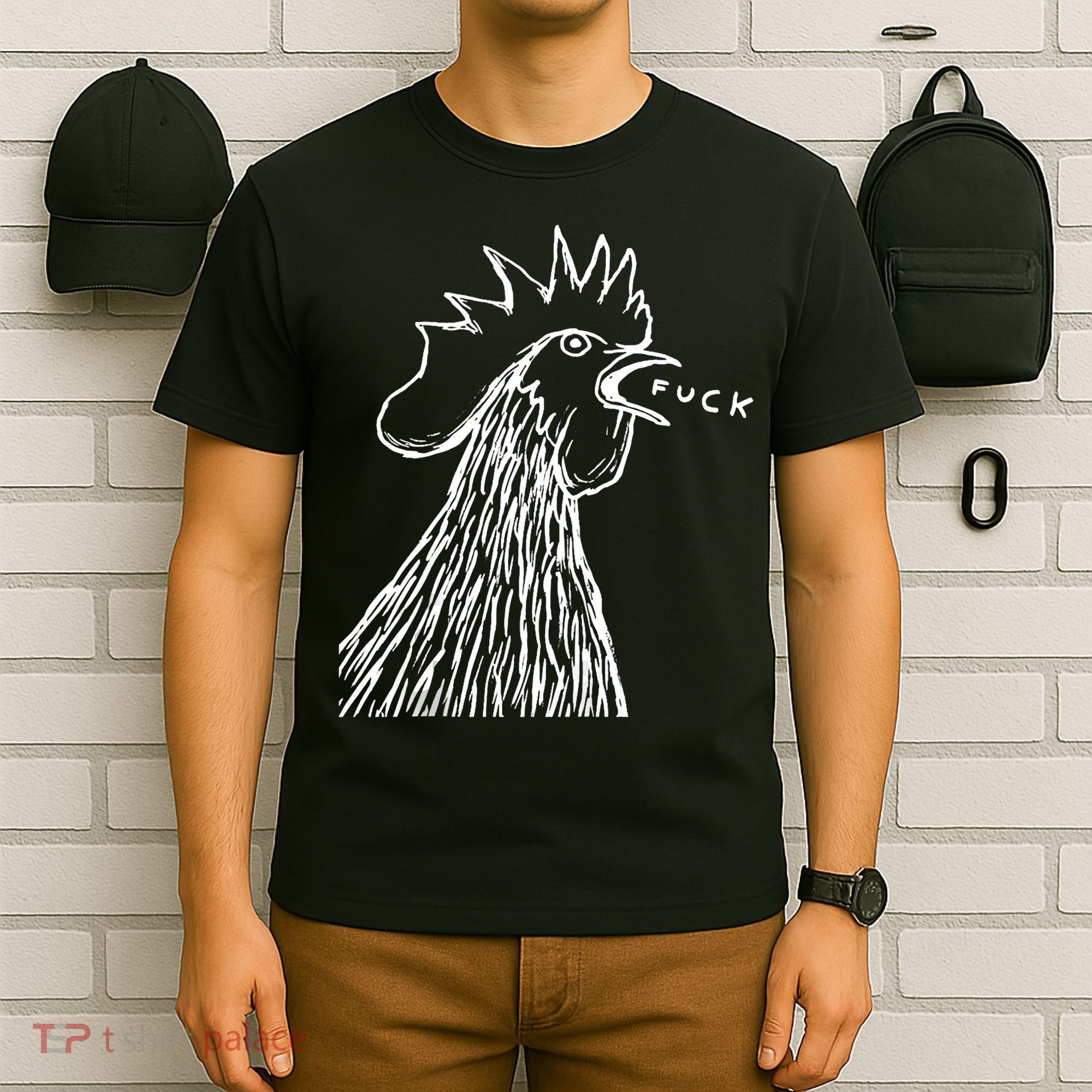 Funny Chicken Rooster Saying Fuck T-Shirt