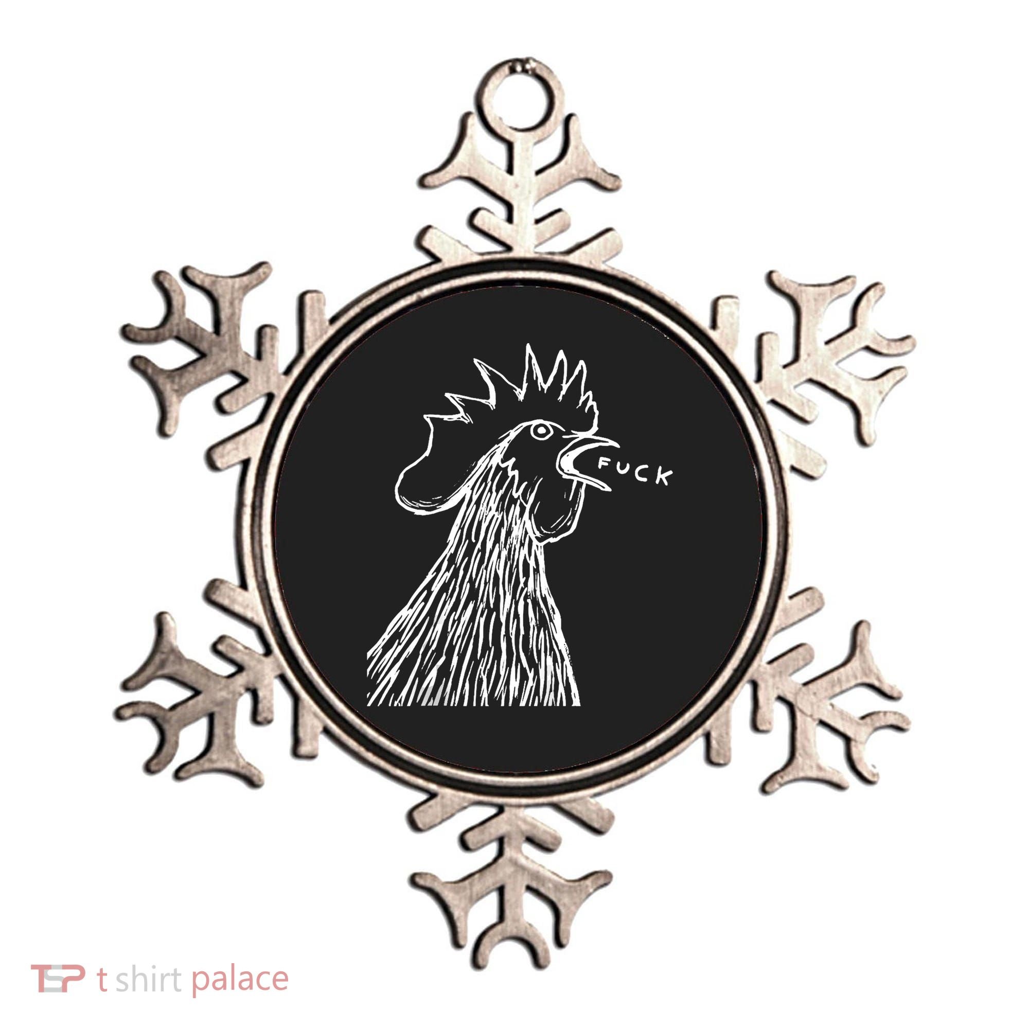 Funny Chicken Rooster Saying Fuck Ornament
