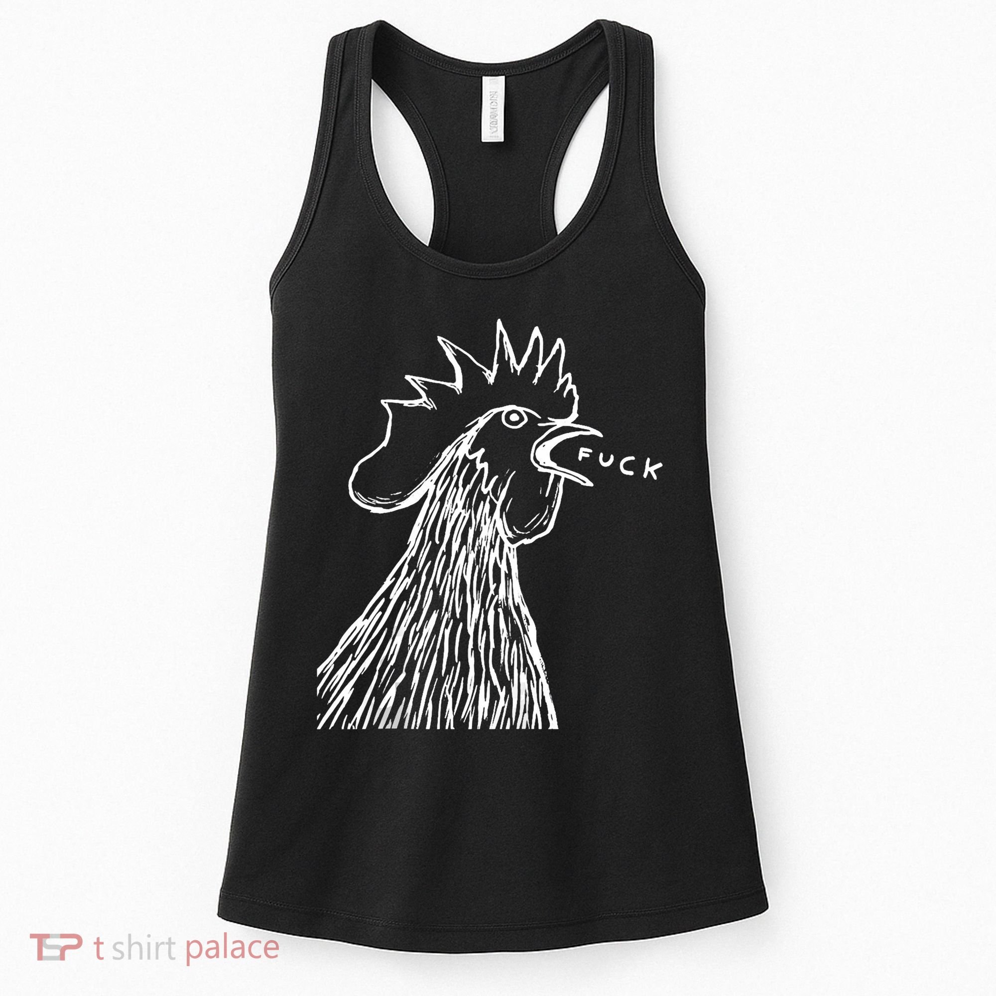 Funny Chicken Rooster Saying Fuck Women's Tank Top
