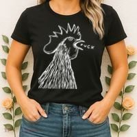 Funny Chicken Rooster Saying Fuck Women's T-Shirt thumb 2