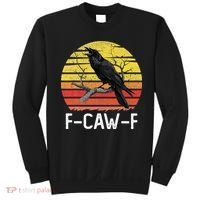 Funny Crow Retro Sunset Moonlit Raven Lovers F Caw F Sweatshirt thumb 0