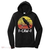 Funny Crow Retro Sunset Moonlit Raven Lovers F Caw F Women's Hoodie thumb 0