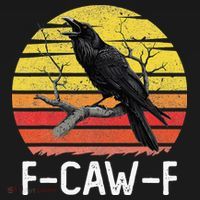 Funny Crow Retro Sunset Moonlit Raven Lovers F Caw F Women's Tank Top thumb 5