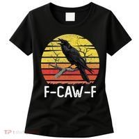 Funny Crow Retro Sunset Moonlit Raven Lovers F Caw F Women's T-Shirt thumb 0