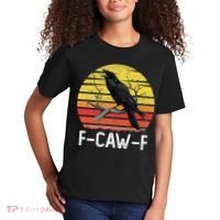 Funny Crow Retro Sunset Moonlit Raven Lovers F Caw F Kids T-Shirt thumb 2