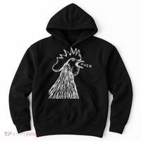 Funny Chicken Rooster Saying Fuck Hoodie thumb 0