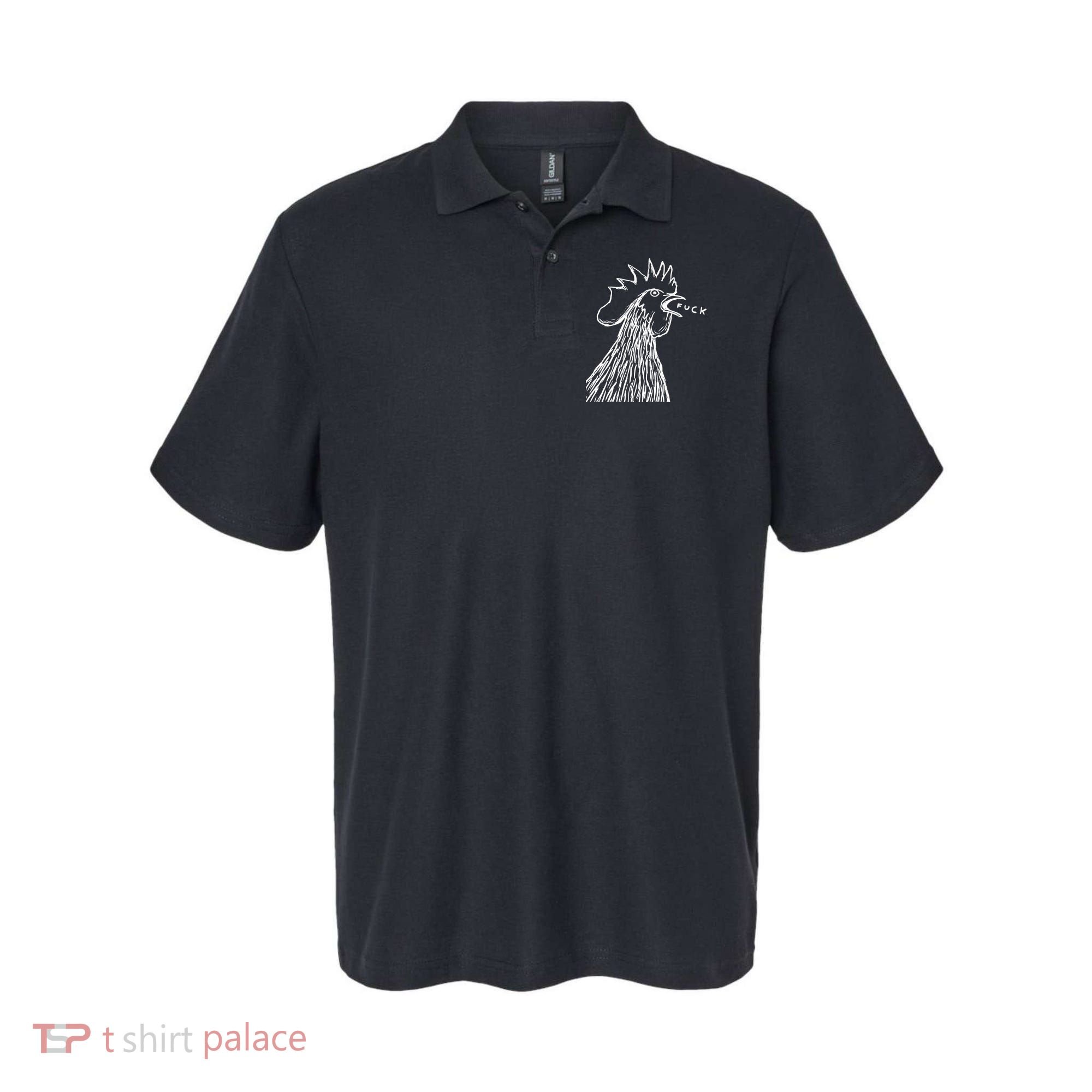 Funny Chicken Rooster Saying Fuck Polo