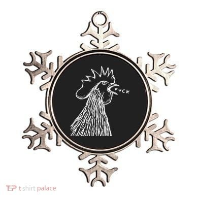 Funny Chicken Rooster Saying Fuck Ornament