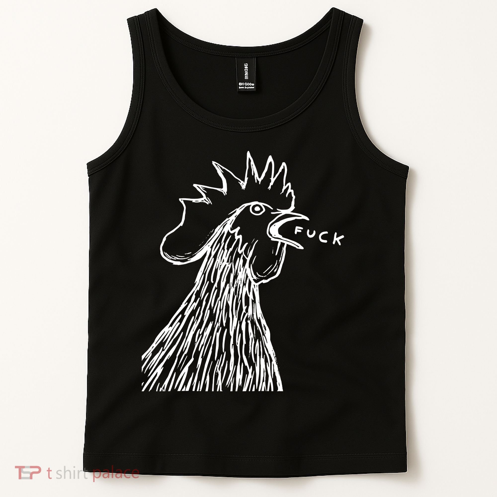 Funny Chicken Rooster Saying Fuck Tank Top