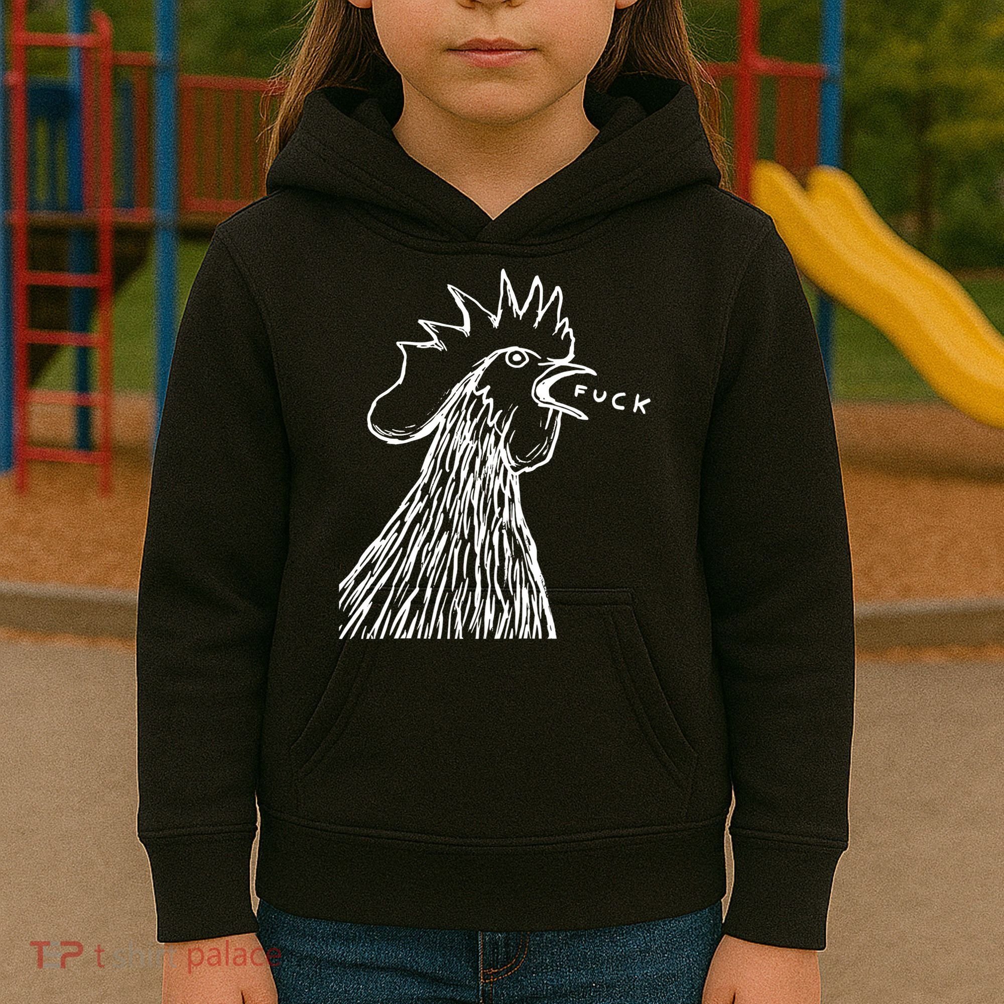 Funny Chicken Rooster Saying Fuck Kids Hoodie