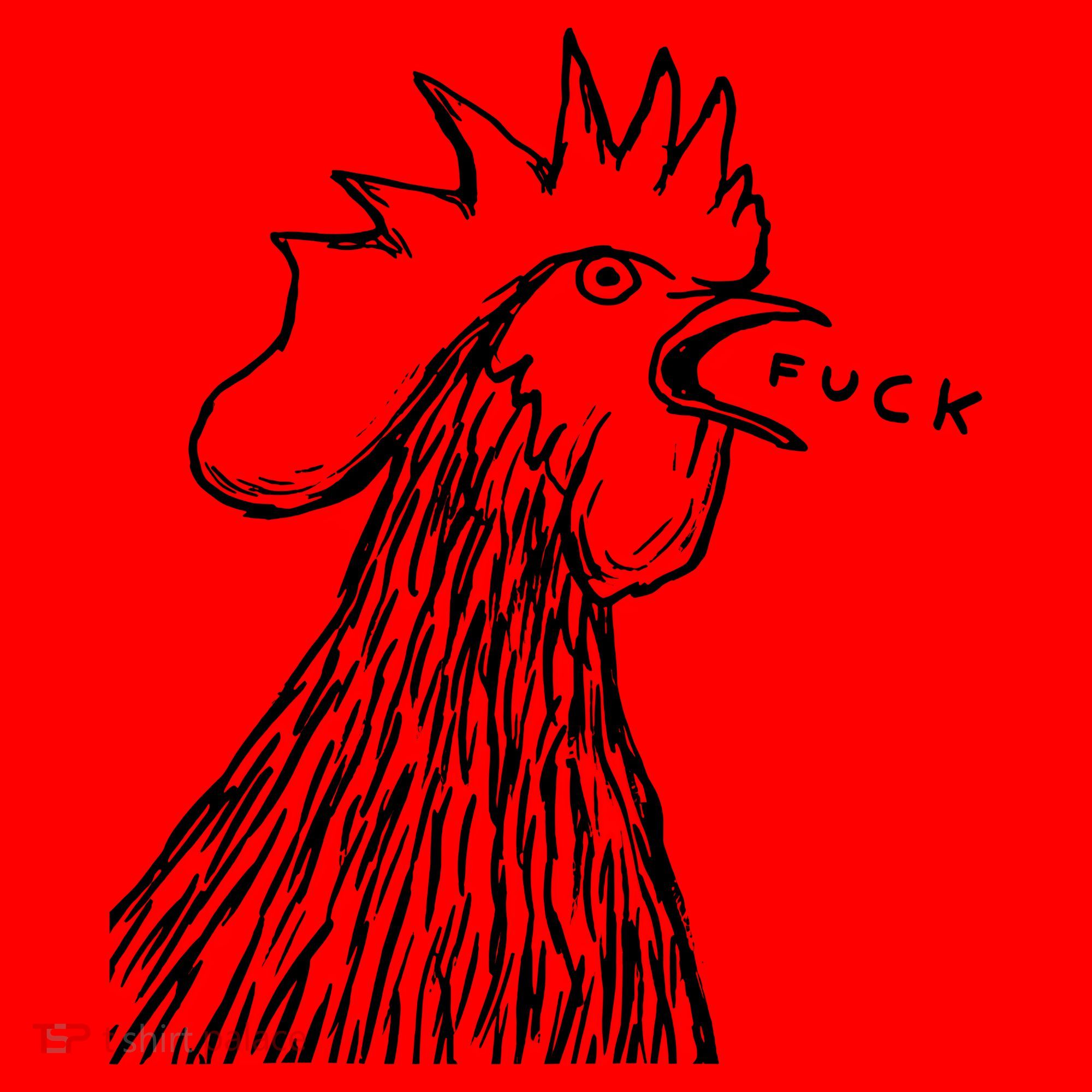 Funny Chicken Rooster Saying Fuck Santa Hat