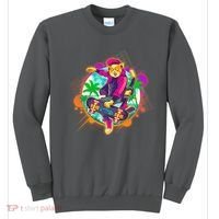 Funny Cool Retro 80s Skatebording Cat Sweatshirt thumb 0