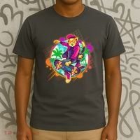Funny Cool Retro 80s Skatebording Cat T-Shirt thumb 3