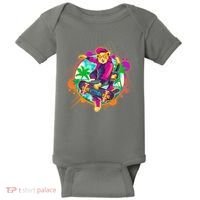 Funny Cool Retro 80s Skatebording Cat Baby Bodysuit thumb 0