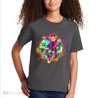Funny Cool Retro 80s Skatebording Cat Kids T-Shirt thumb 2