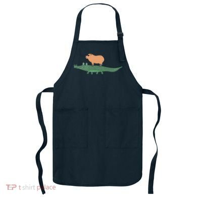 Funny Capybara Riding On A Crocodile Apron